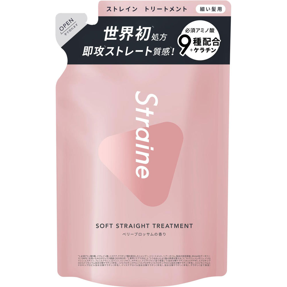 Straine SOFT STRAIGHT TREATMENT  つめかえ用 ベリーブロッサムの香り ４００ｍｌ Ａｉロボティクス