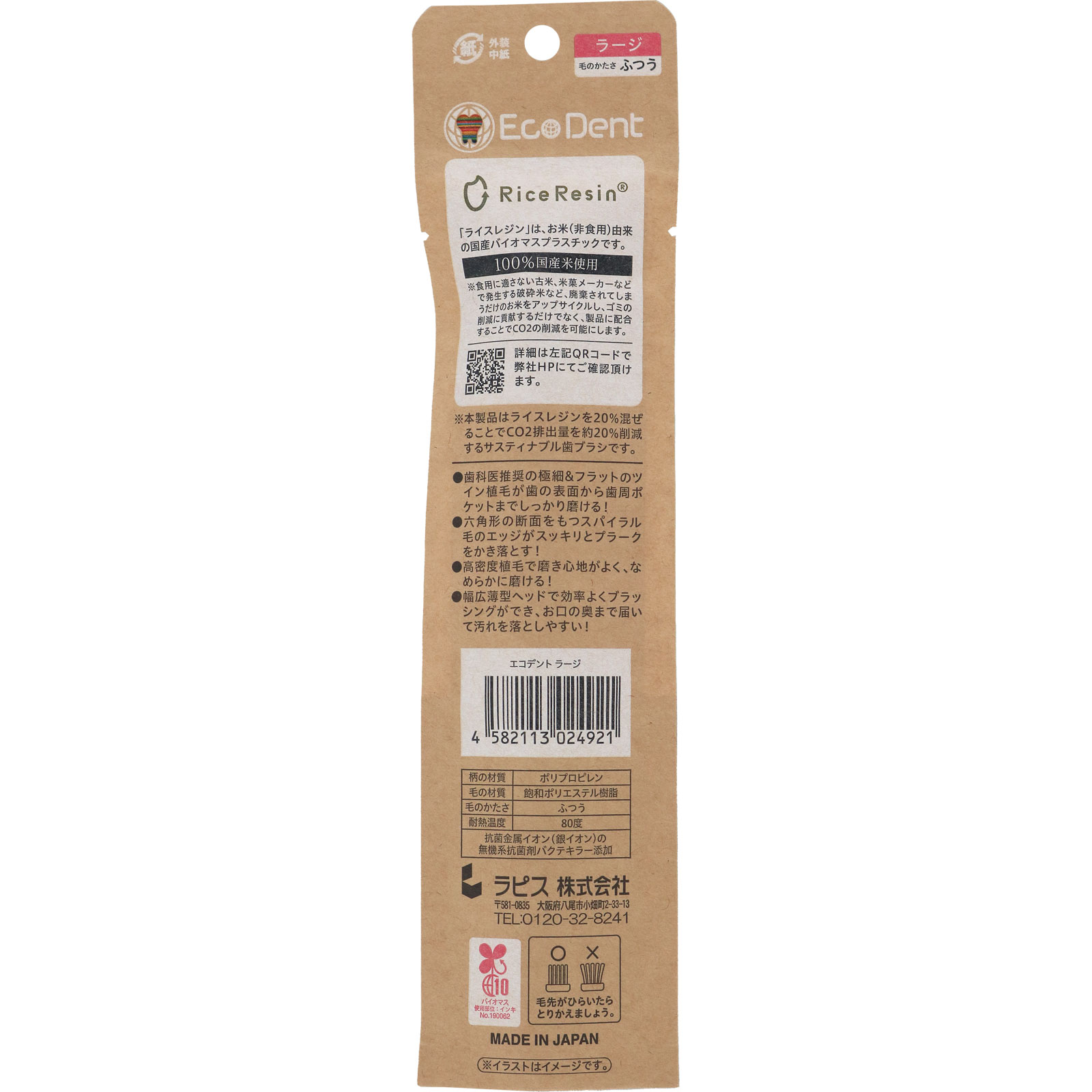 エコデント　ラージＭ ふつう ラピス