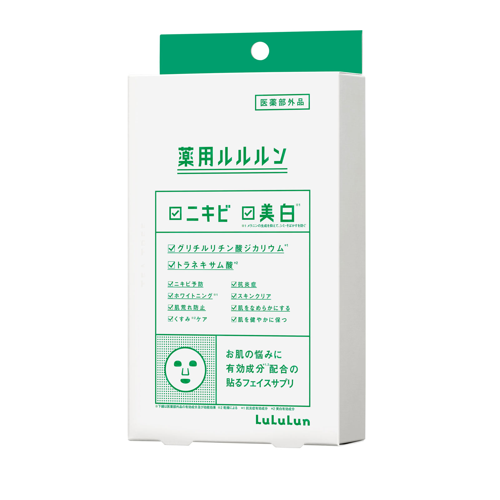 薬用ルルルン　美白アクネ ４枚入 Ｄｒルルルン (医薬部外品)