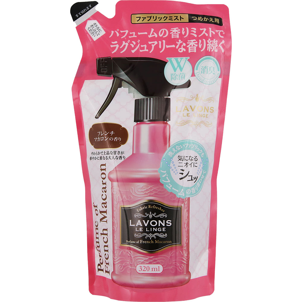 ラボン　ファブリックミスト　詰め替え　フレンチマカロンの香り ３２０ｍｌ ネイチャーラボ