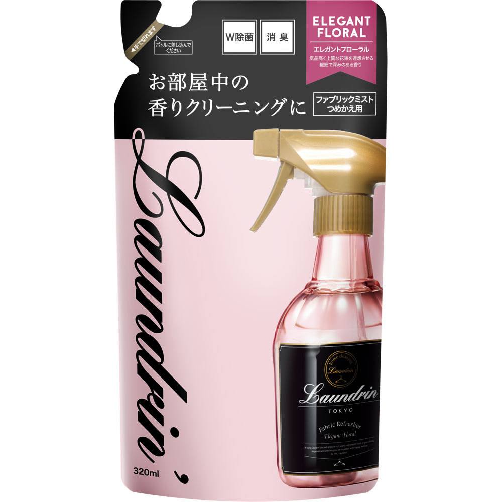 ランドリン ファブリックミスト 詰め替え エレガントフローラル ３２０ｍｌ ネイチャーラボ