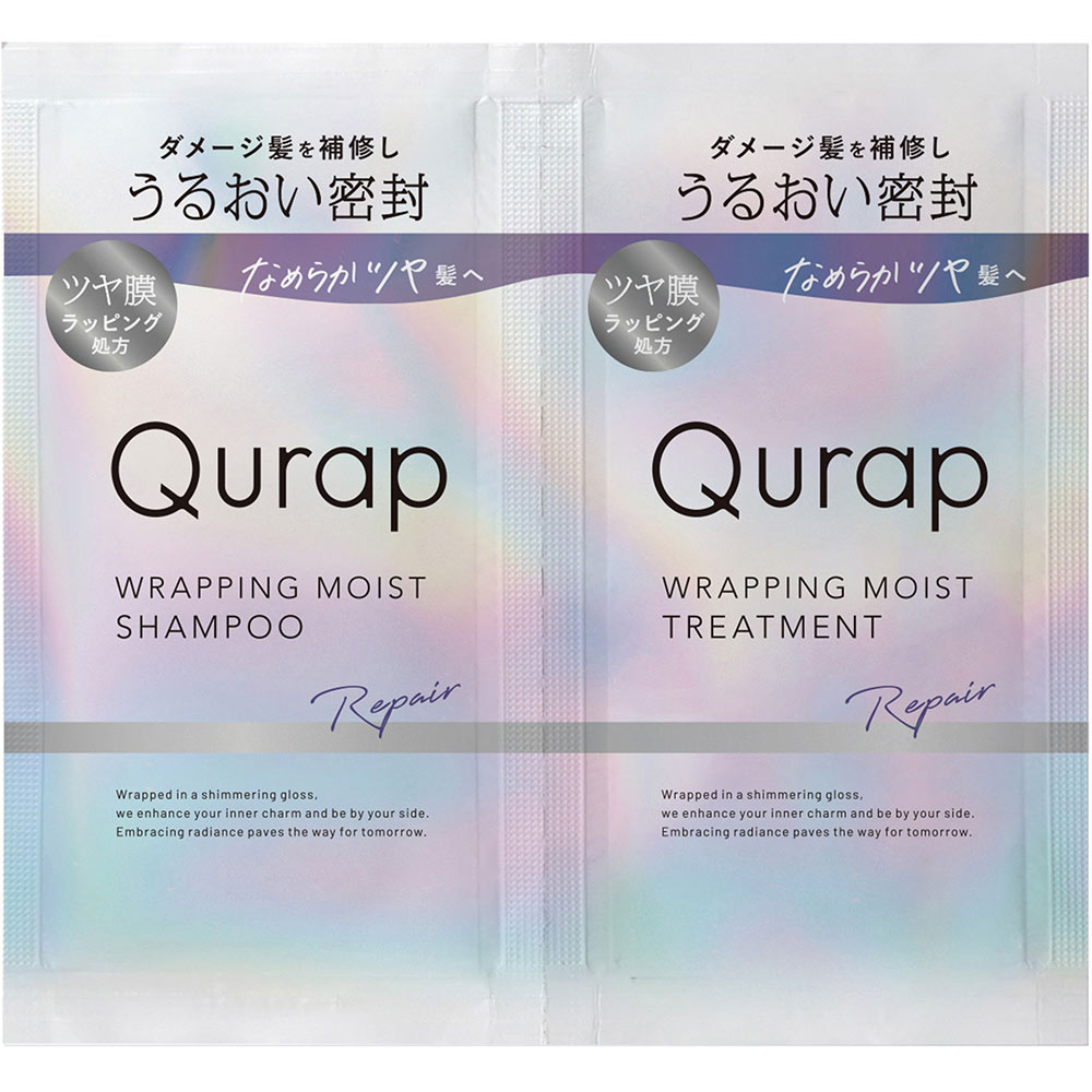 キュラップ　ラッピングモイストシャンプー＆トリートメント　２連サシェ １０ｍＬ Ｉ－ｎｅ