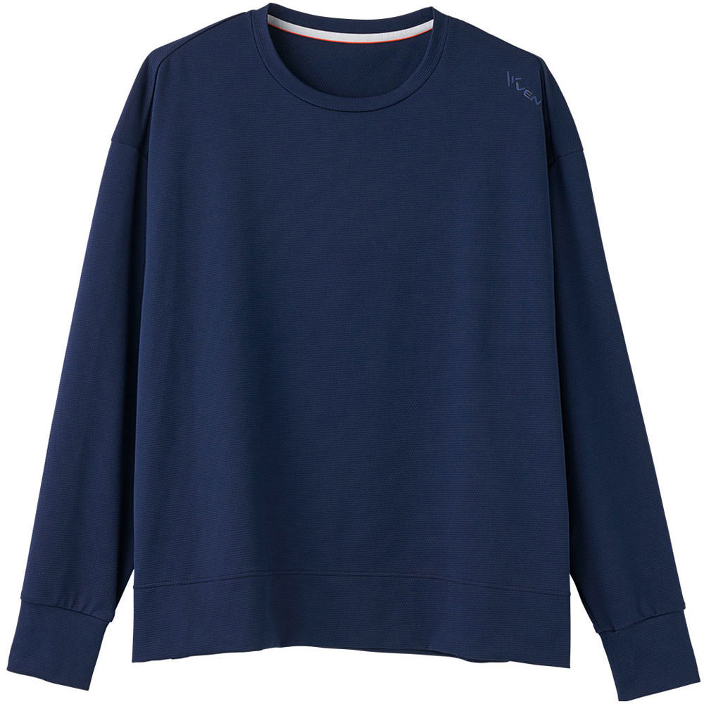 スタンダードドライ＋【一般医療機器】　ロングスリーブ　クルーネック　レディース　Ｌ ネイビー ベネクス