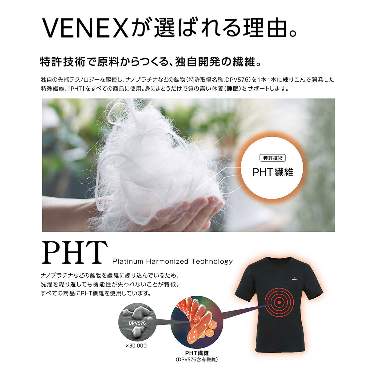 ロングスリーブ　レディース　Ｌ　リチャージ＋【一般医療機器】 ブラック ベネクス