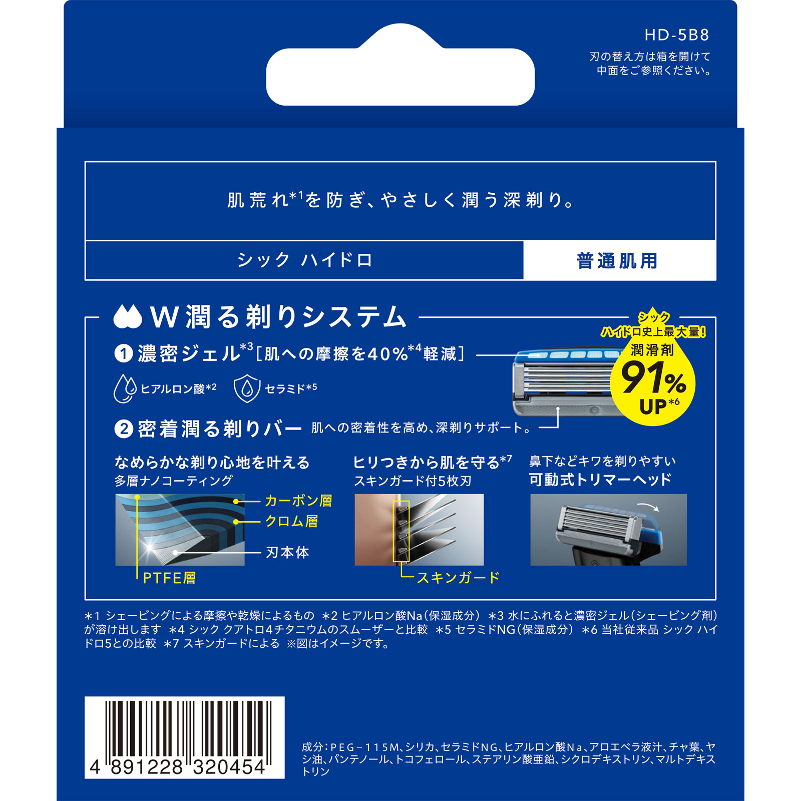 ハイドロ　普通肌　替刃 ８コ入 シック・ジャパン