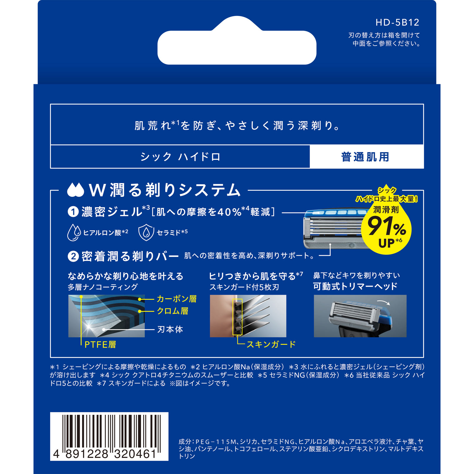 ハイドロ　普通肌　替刃 １２コ入 シック・ジャパン