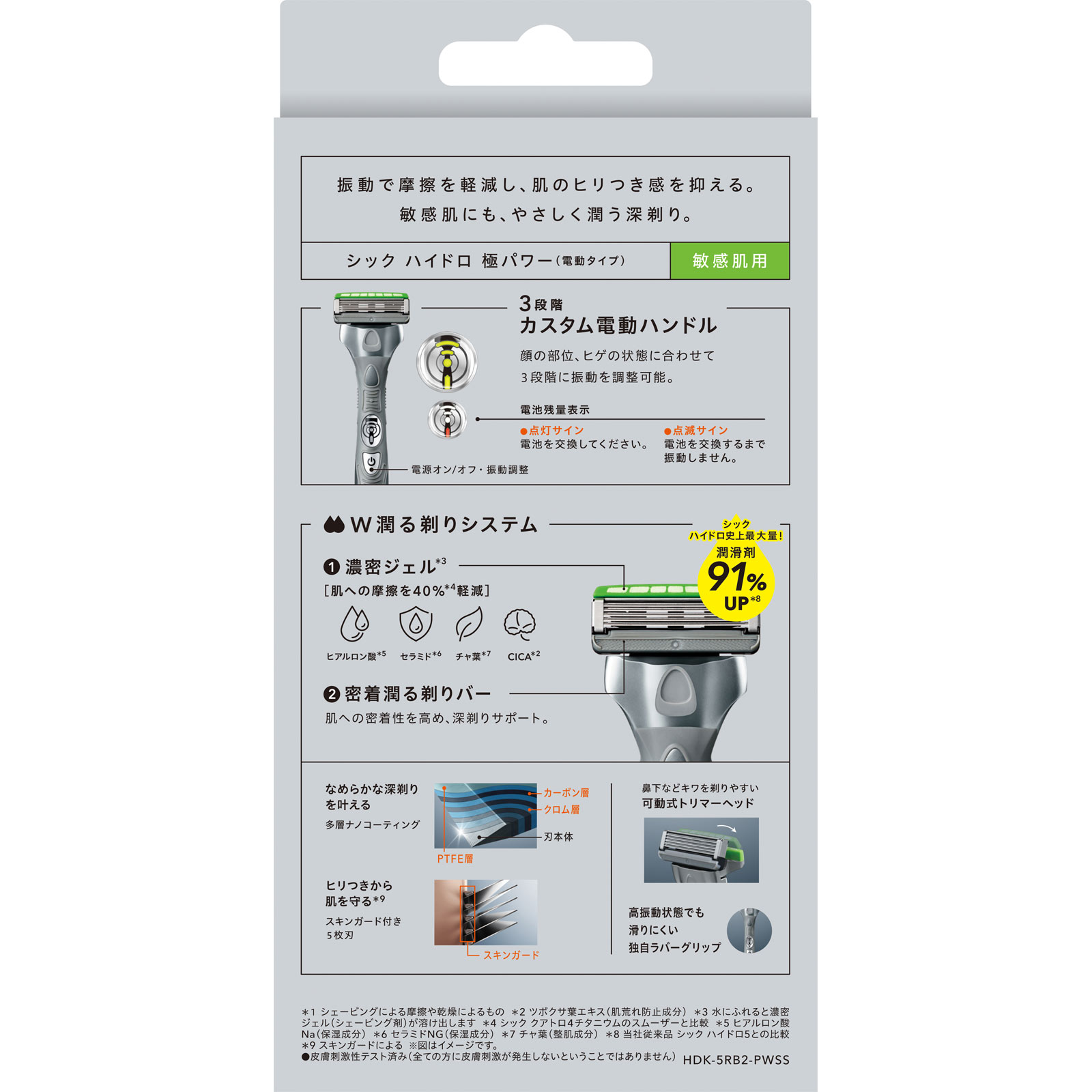 ハイドロ極パワー　敏感肌　ホルダー 本体＋替刃２コ シック・ジャパン