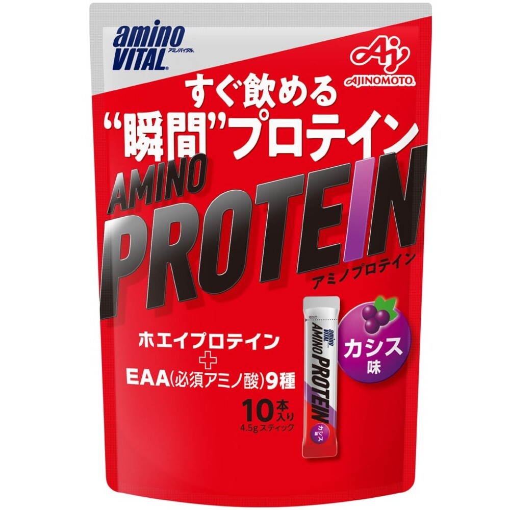 「アミノバイタル」アミノプロテイン　カシス味 パウチ ４．３ｇｘ１０ｐ 味の素