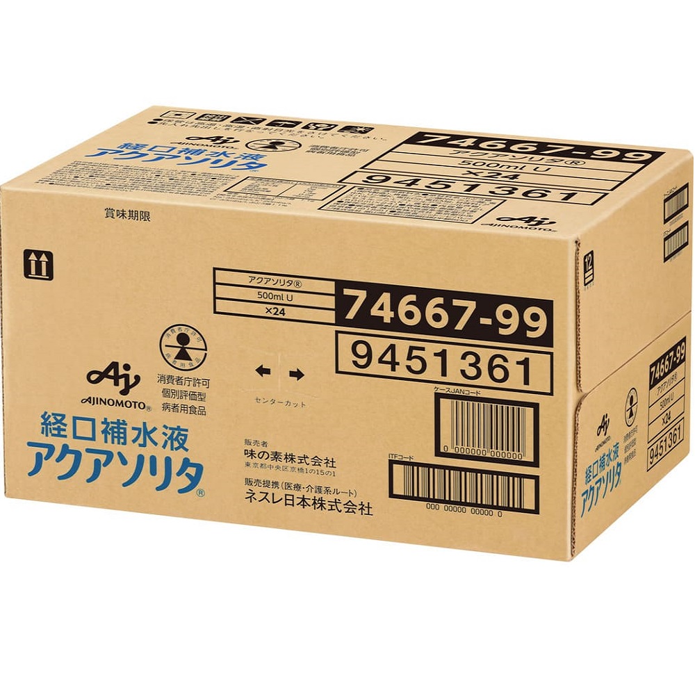 経口補水液 アクアソリタ ケース ５００ｍｌ×２４ 味の素