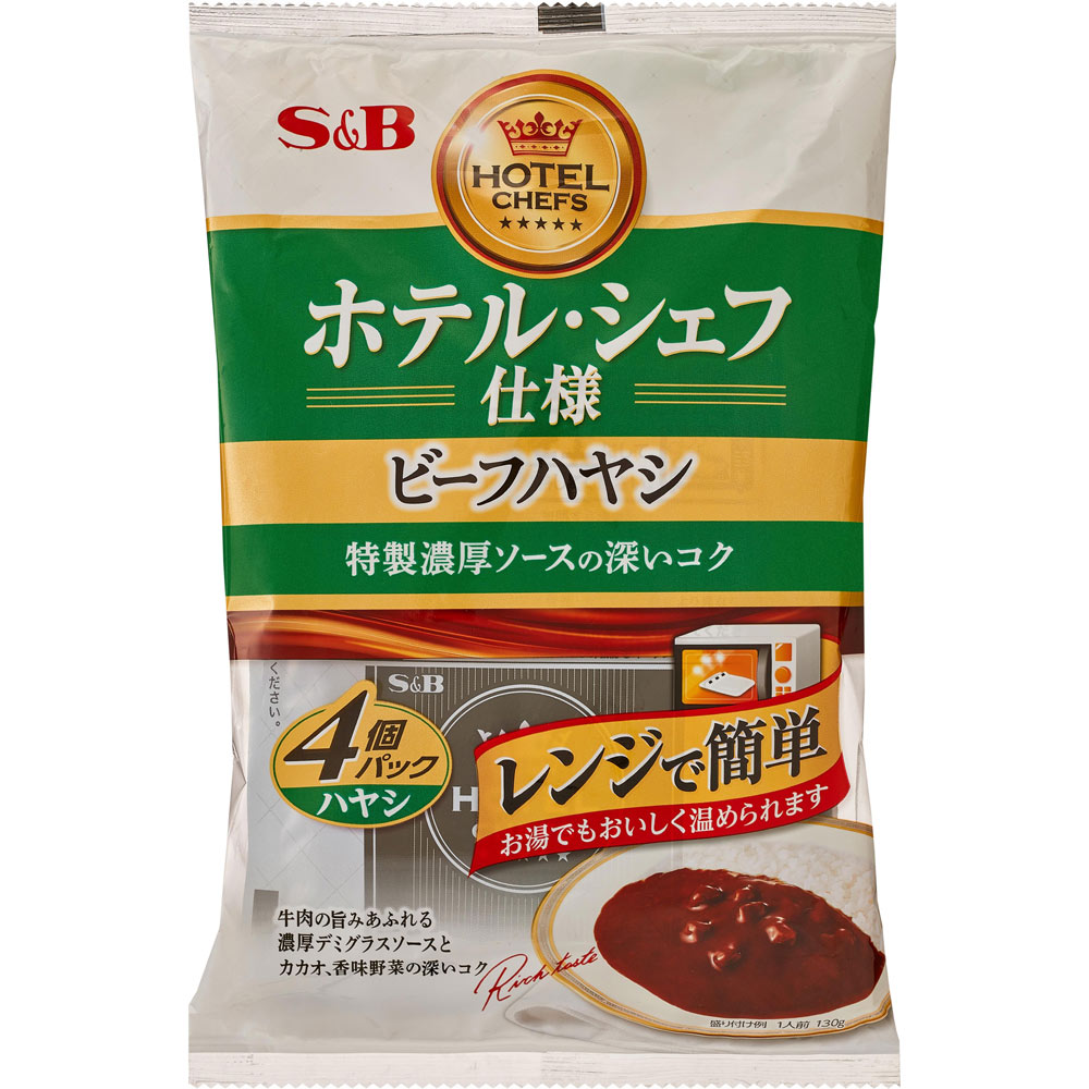 ホテル・シェフ仕様 ビーフハヤシ４個パック ５２０ｇ ヱスビー食品
