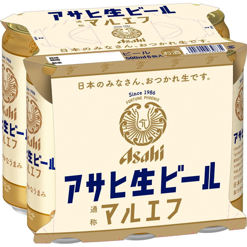 アサヒ生ビール缶 ５００ｍｌ×６ アサヒビール