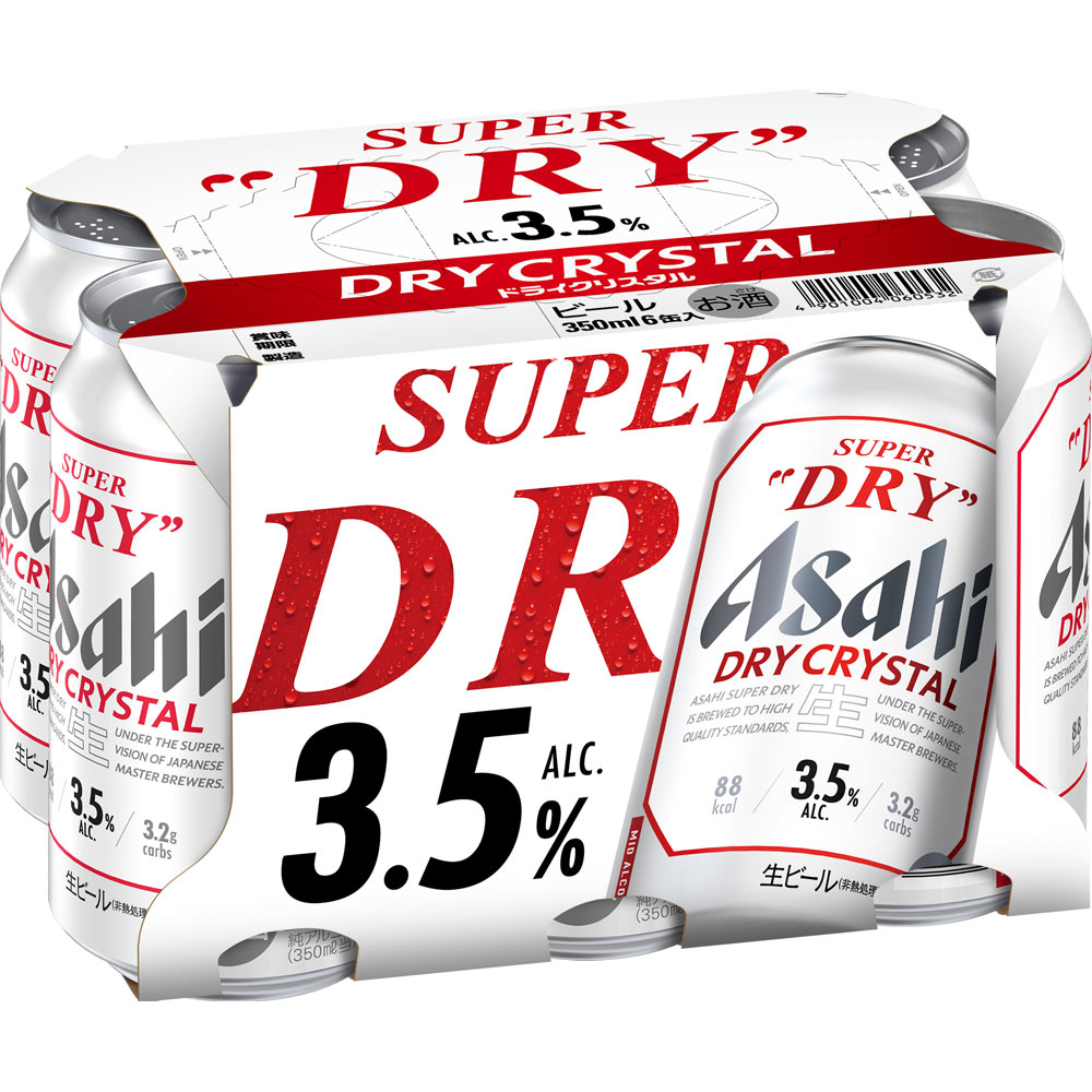 アサヒスーパードライ ドライクリスタル缶 ３５０ｍｌ×６ アサヒビール