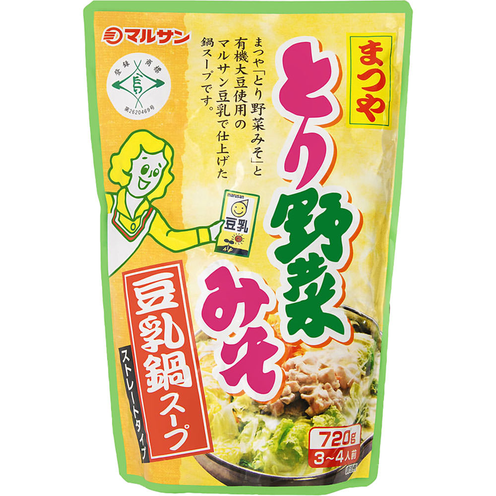 まつや　とり野菜みそ豆乳鍋スープ ７２０ｇ マルサンアイ