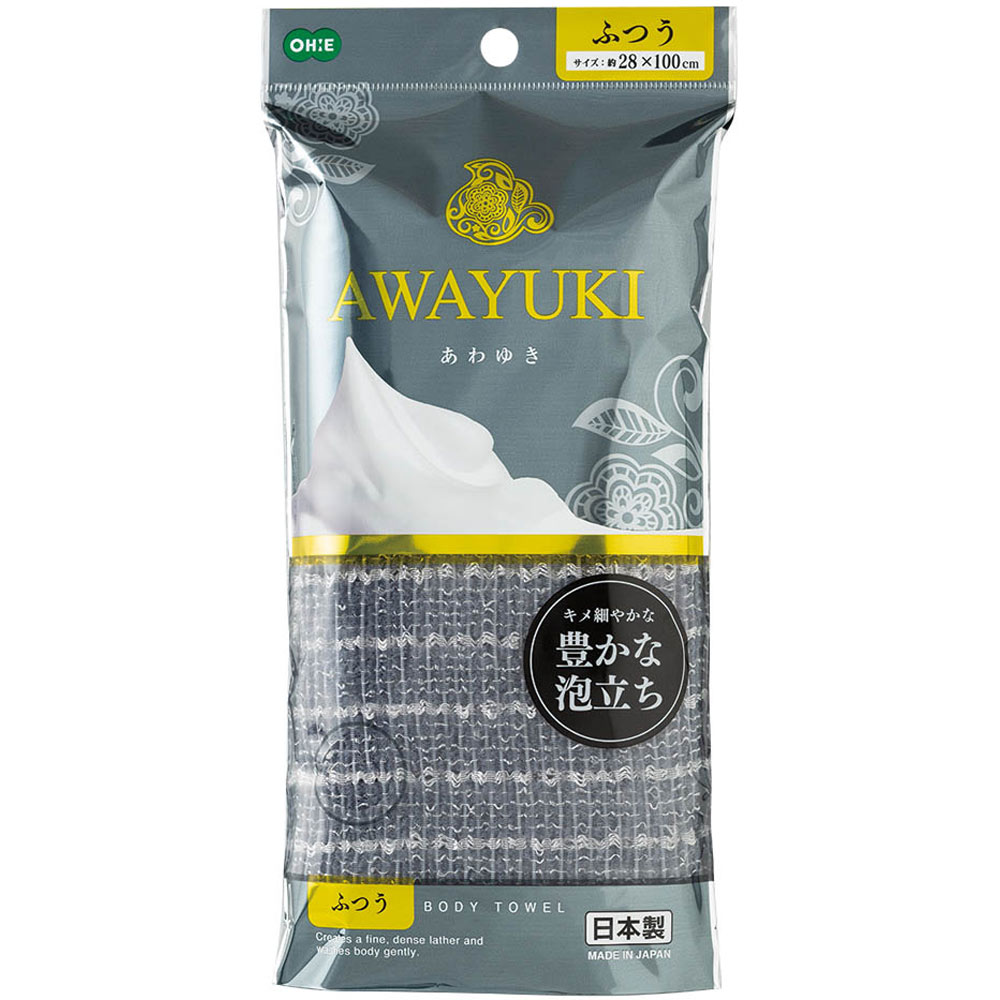 あわゆき ナイロンタオルふつう グレー オーエ