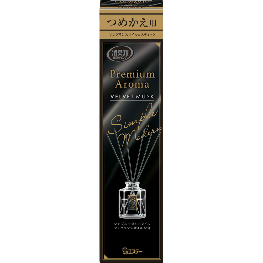 お部屋の消臭力 Ｐｒｅｍｉｕｍ Ａｒｏｍａ Ｓｔｉｃｋ つめかえ ベルベットムスク ５０ｍｌ エステー