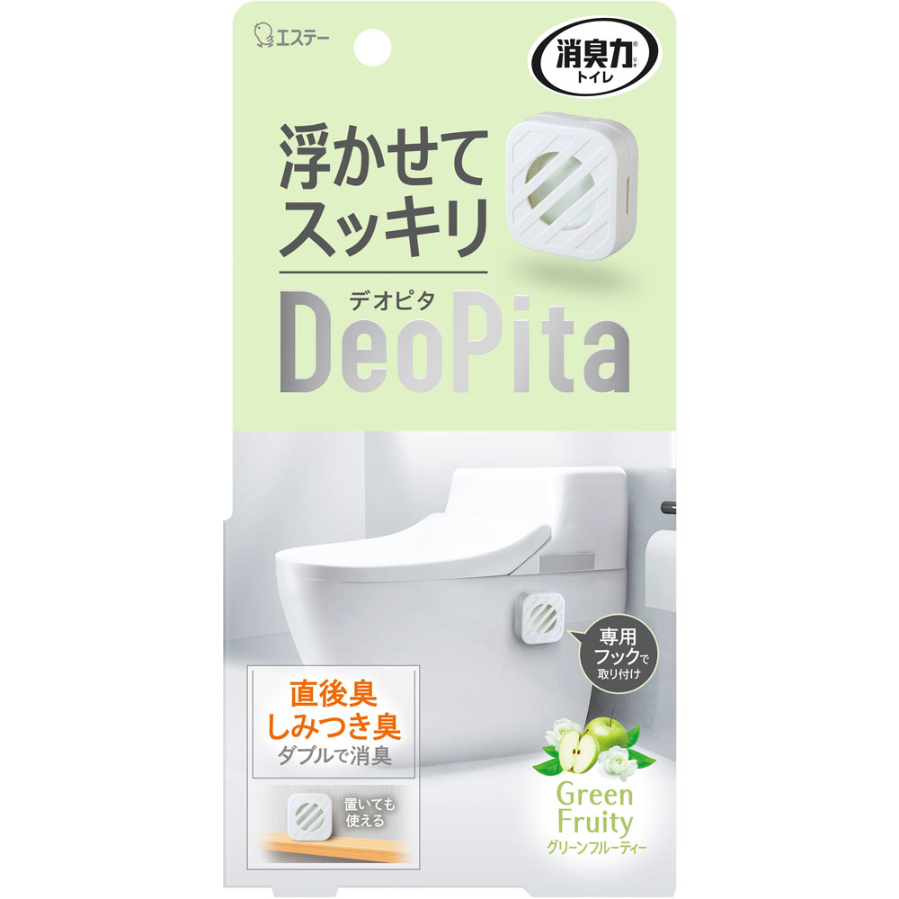 消臭力ＤｅｏＰｉｔａトイレ用本体グリーンフルーティ １個 エステー