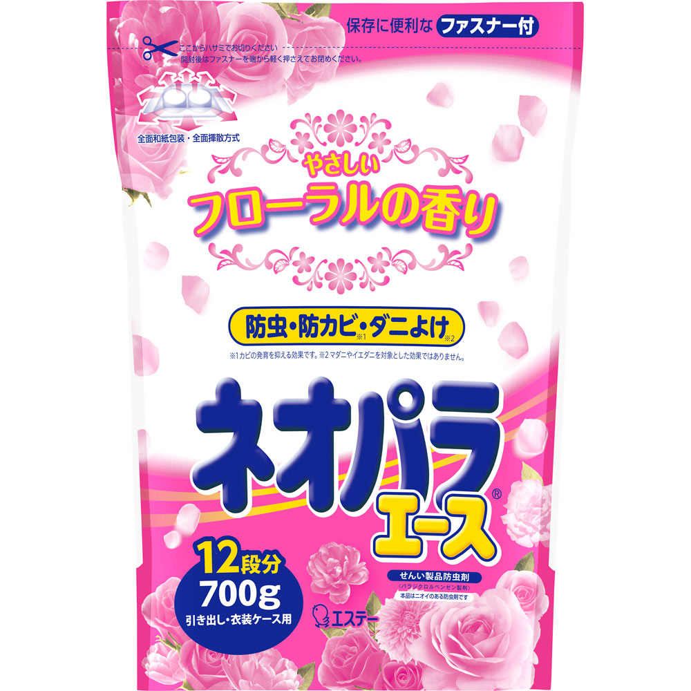 ネオパラエース 引き出し・衣装ケース用 やさしいフローラルの香り 700g エステー