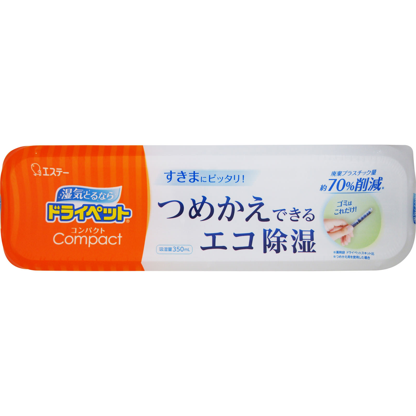 ドライペット コンパクト 除湿剤 詰め替えタイプ 容器 １７０ｇ エステー