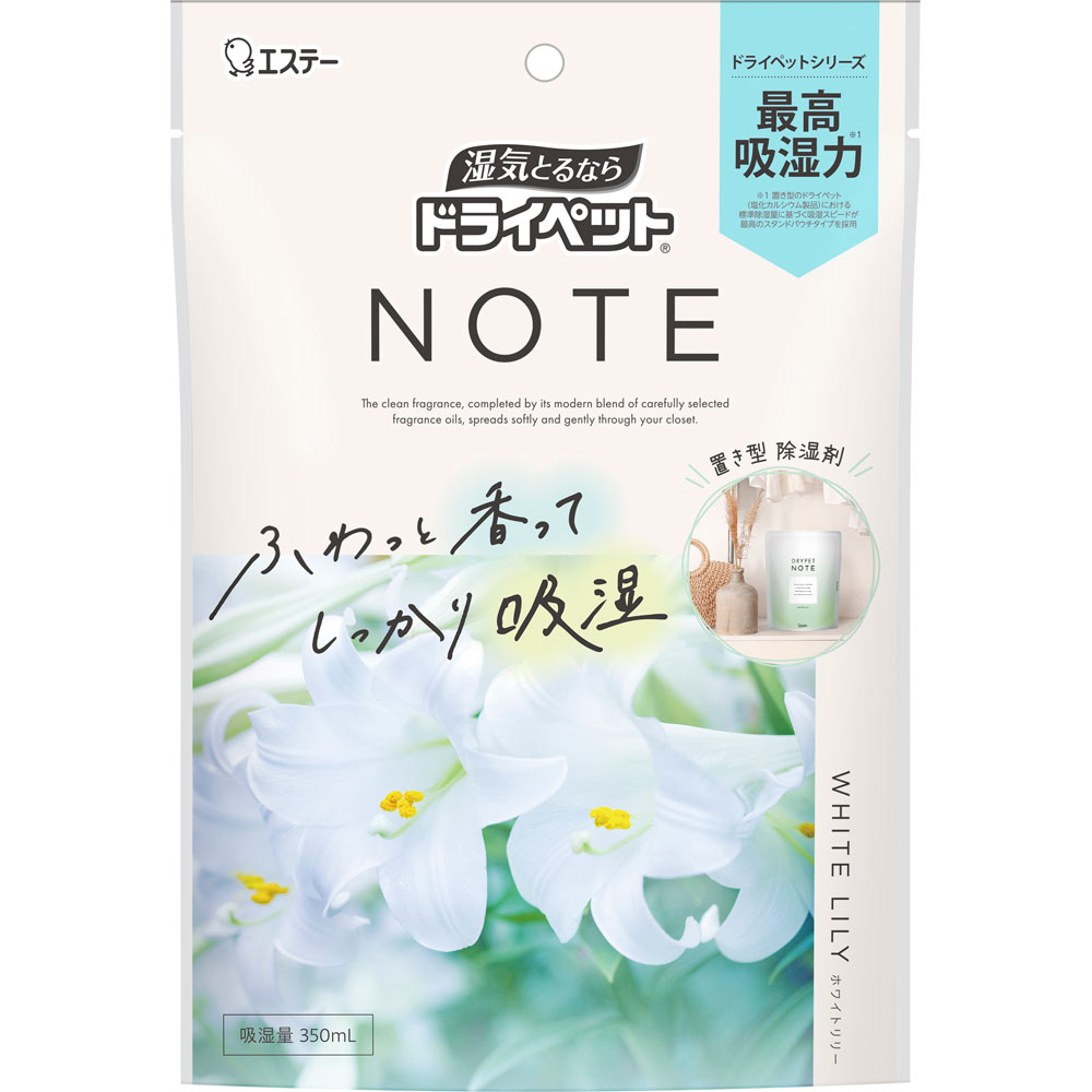 ドライペット　ＮＯＴＥ　置き型　ホワイトリリー ３５０ｍｌ エステー