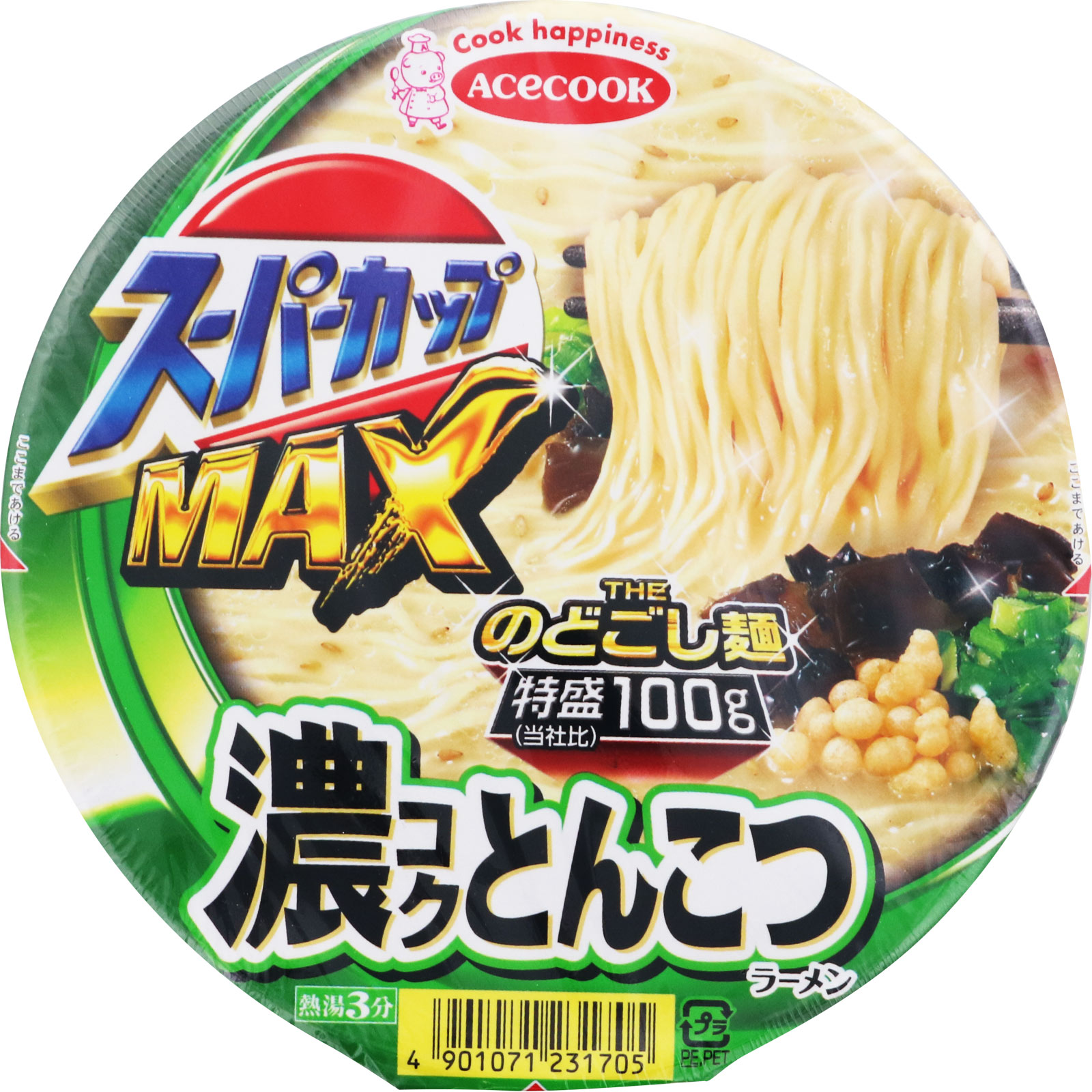 スーパーカップＭＡＸ とんこつラーメン １２０ｇ エースコック