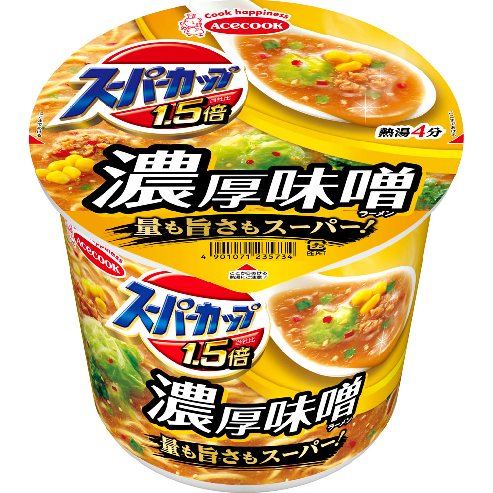 スーパーカップ１．５倍 みそラーメン １２９ｇ エースコック