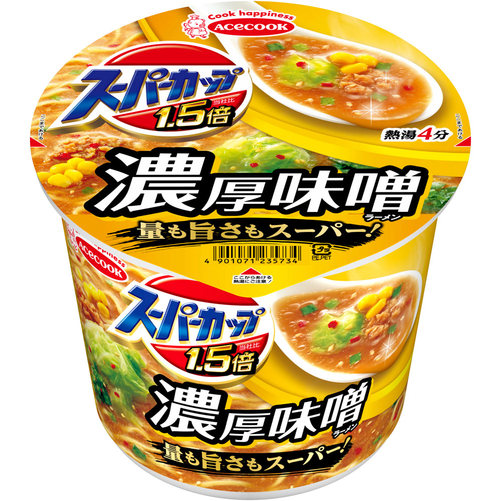 スーパーカップ１．５倍 みそラーメン １２９ｇ エースコック