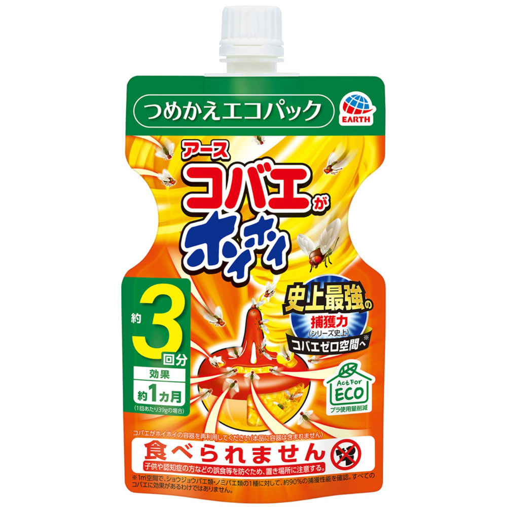 コバエがホイホイ 詰め替え エコパック コバエ捕獲器用 １１７Ｇ アース製薬