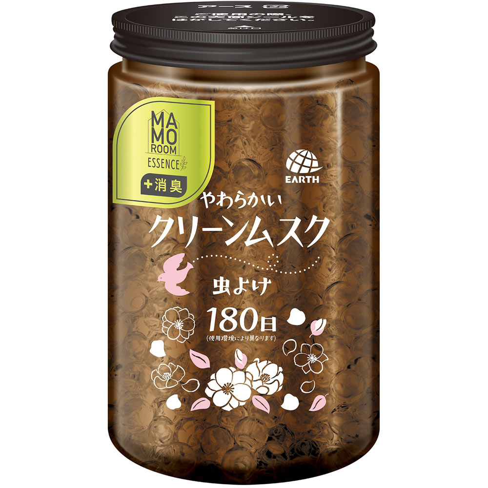 マモルームエッセンス 虫よけパール１８０日用 やわらかいクリーンムスク 空間用 虫除け芳香剤 ５００Ｇ アース製薬