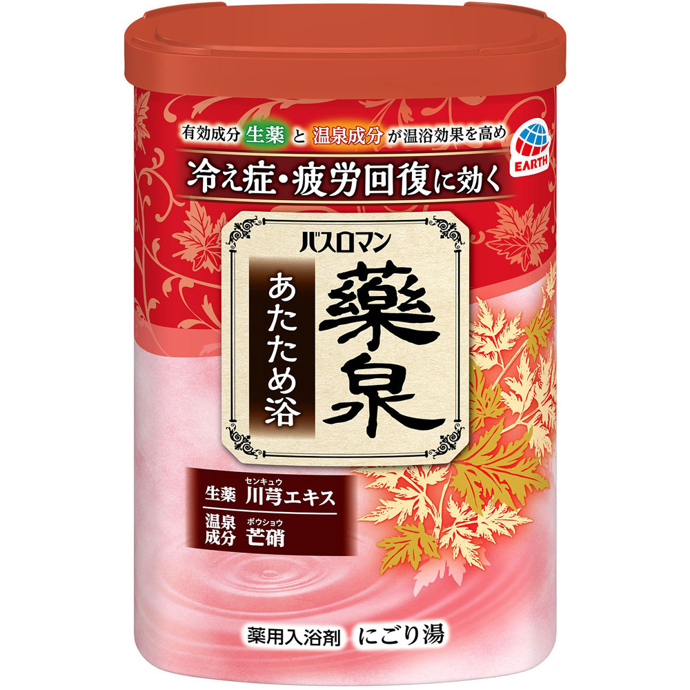 バスロマン 薬泉 あたため浴 薬用入浴剤 生薬 冷え性 疲れが取れる ６００ｇ アース製薬 (医薬部外品)
