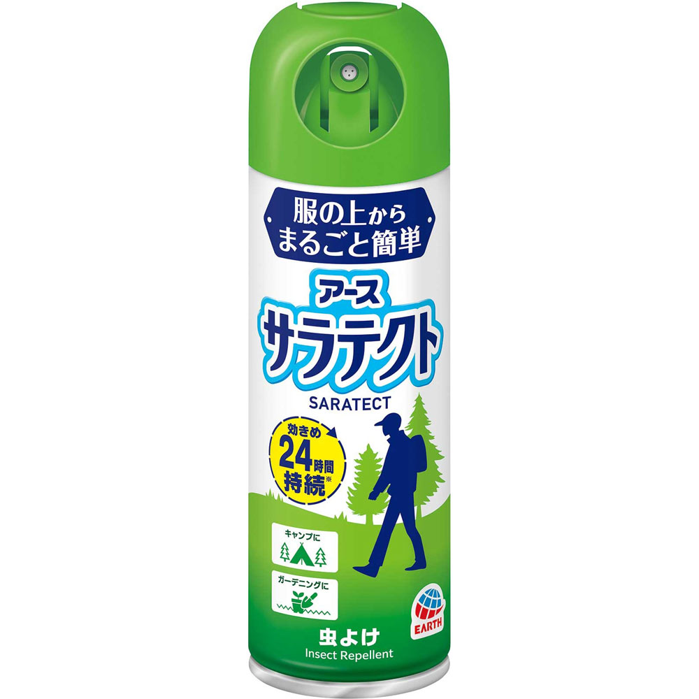 服の上からサラテクト 蚊 虫除け スプレー アウトドア キャンプ 公園 おでかけの 害虫 対策 ＵＶカット ２００ｍｌ アース製薬 (医薬部外品)