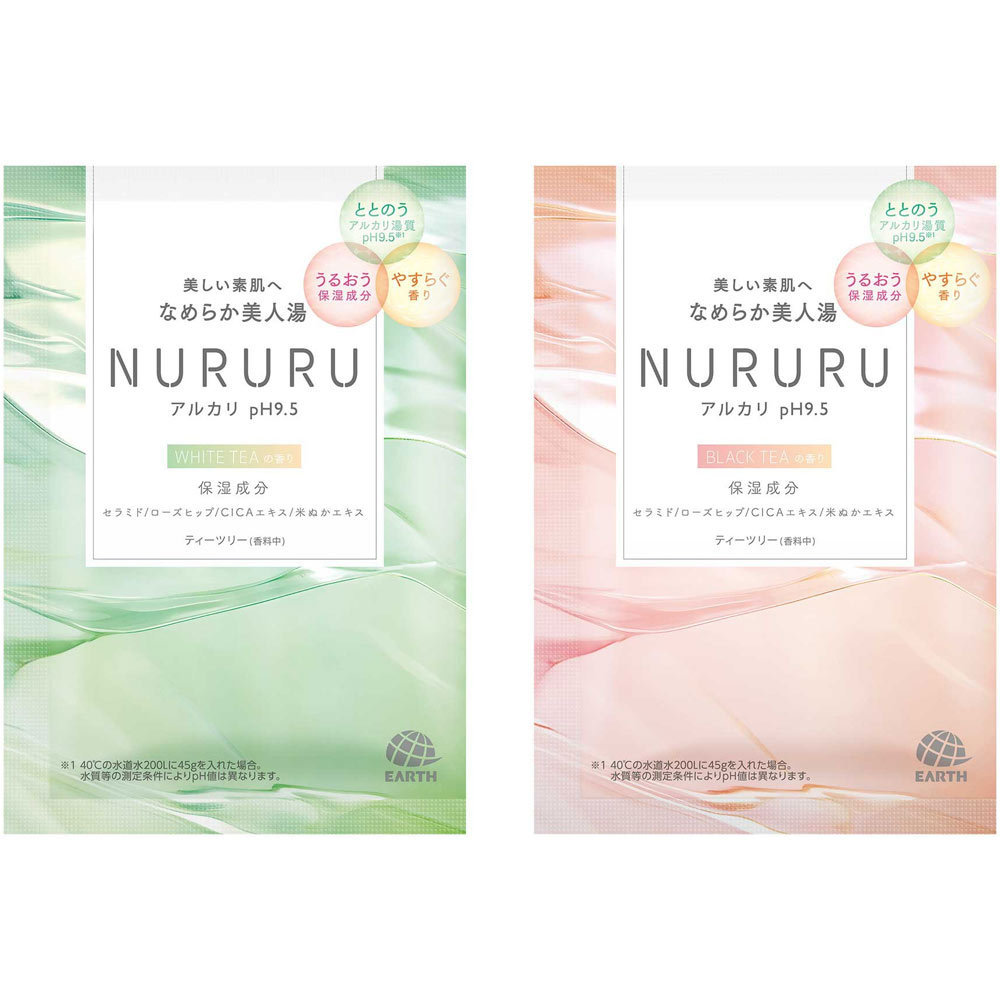 ＮＵＲＵＲＵ　ＷＨＩＴＥ　ＴＥＡの香り＆ＢＬＡＣＫ　ＴＥＡの香り ６包 アース製薬