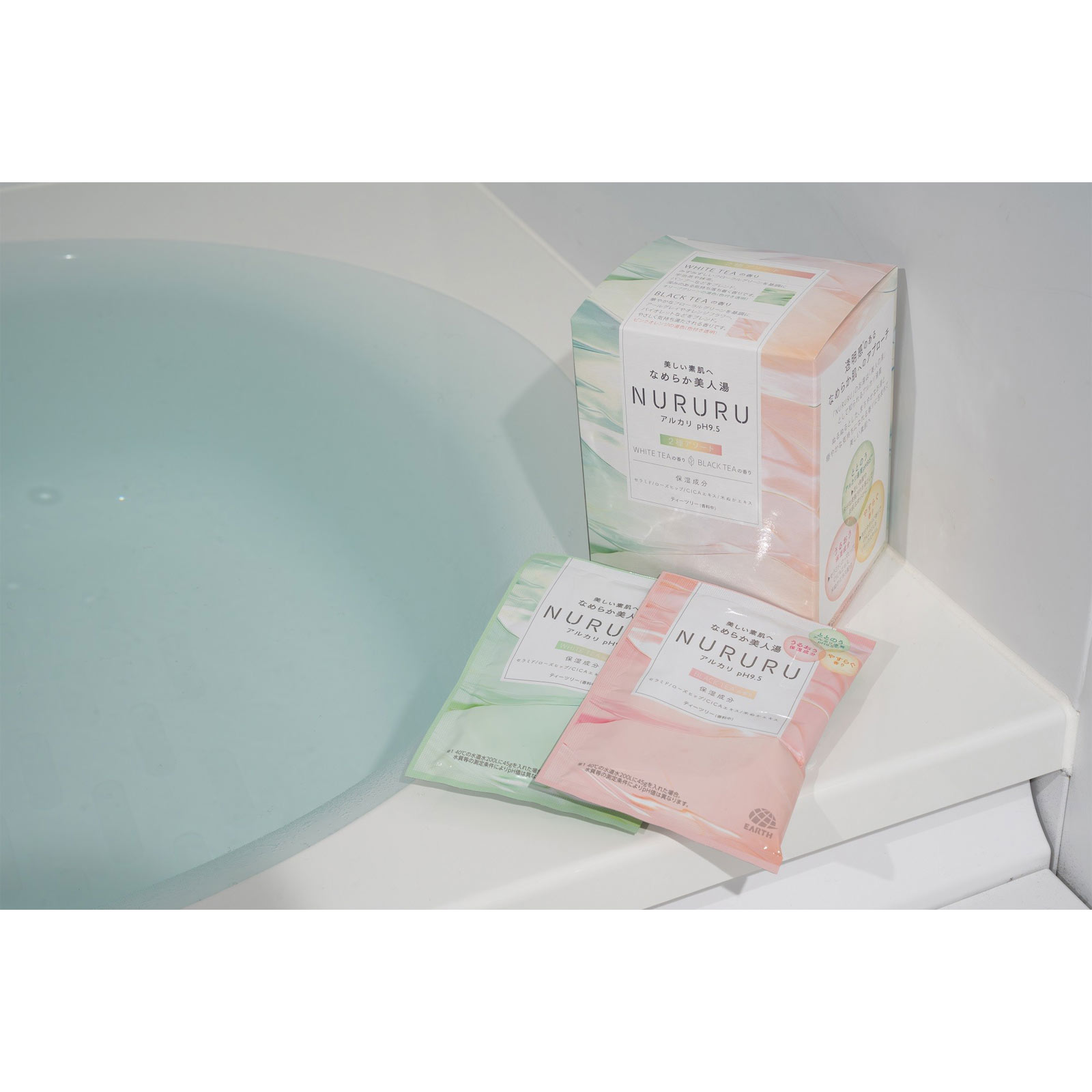 ＮＵＲＵＲＵ　ＷＨＩＴＥ　ＴＥＡの香り＆ＢＬＡＣＫ　ＴＥＡの香り ６包 アース製薬