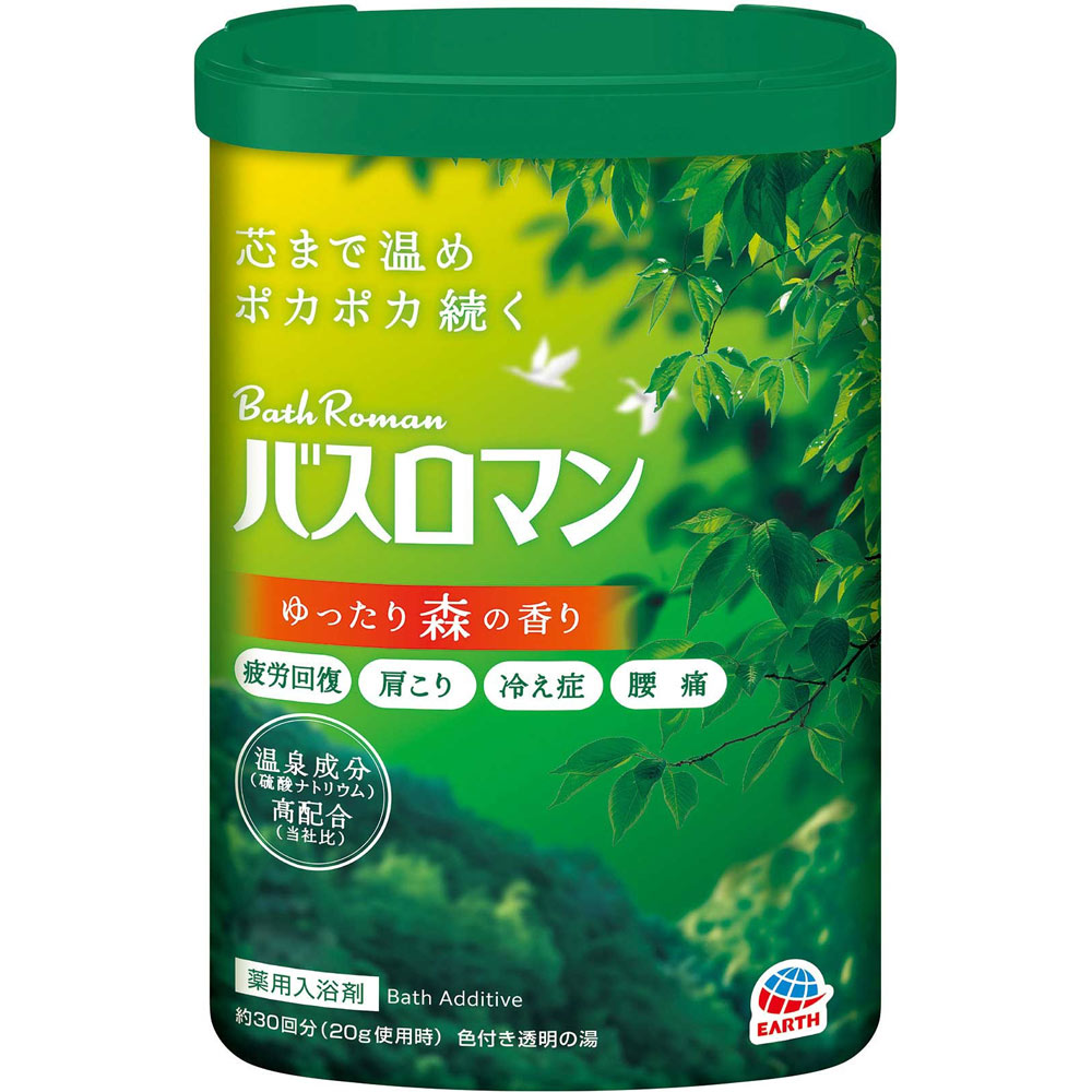 バスロマン ゆったり森の香り 薬用入浴剤 粉末 ６００ｇ アース製薬 (医薬部外品)