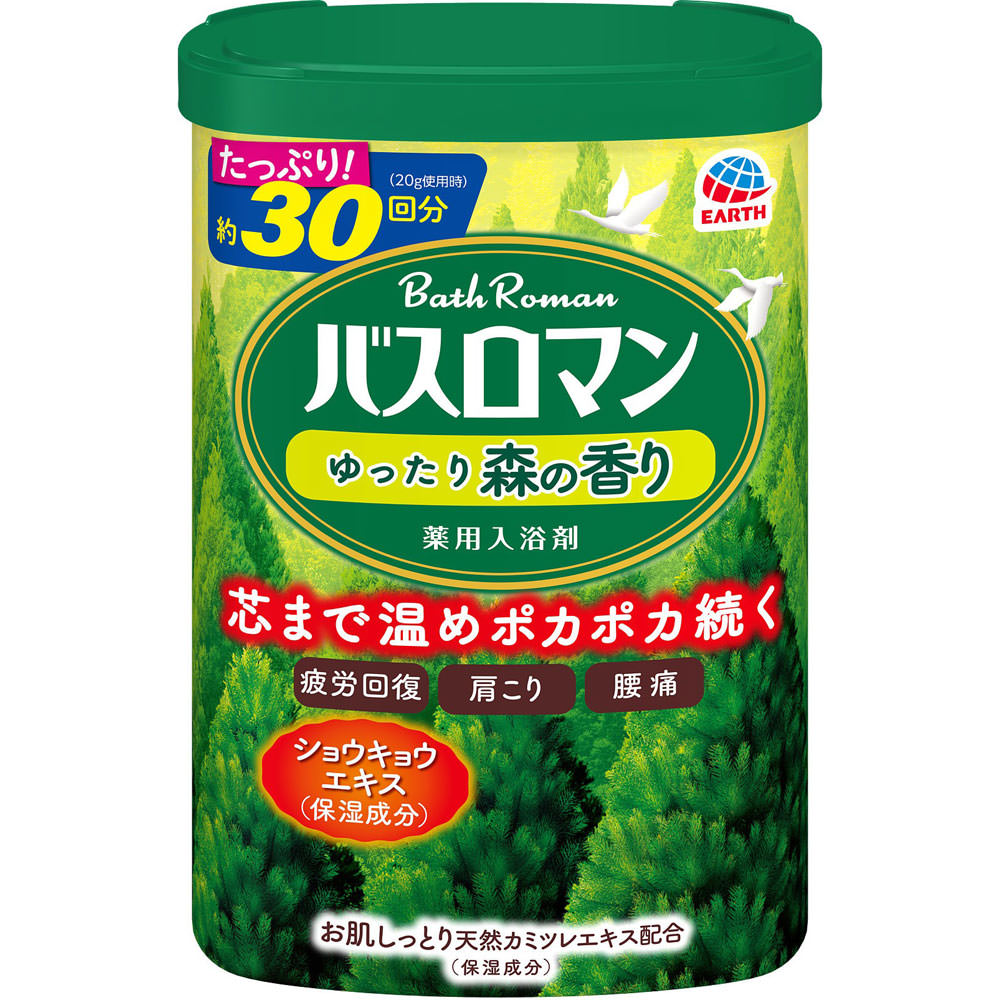 バスロマン ゆったり森の香り 薬用入浴剤 粉末 ６００ｇ アース製薬 (医薬部外品)