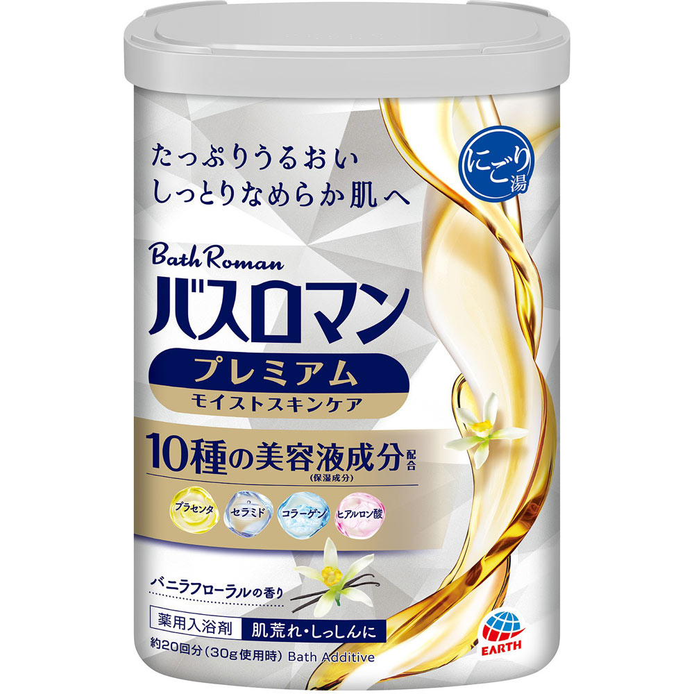 バスロマン プレミアム モイスト スキンケア 薬用入浴剤 粉末 ６００ｇ アース製薬 (医薬部外品)