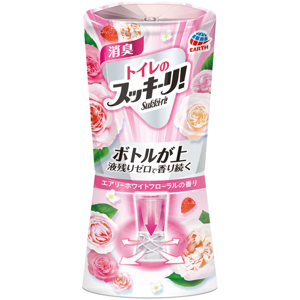 アース製薬 トイレのスッキーリ！ エアリーホワイトフローラルの香り トイレ芳香剤 ４００ｍｌ