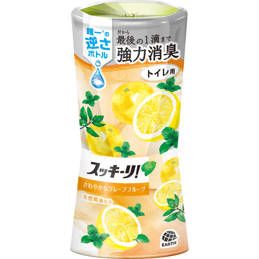 トイレのスッキーリ！ ミントグレープフルーツの香り トイレ芳香剤 ４００ｍｌ アース製薬