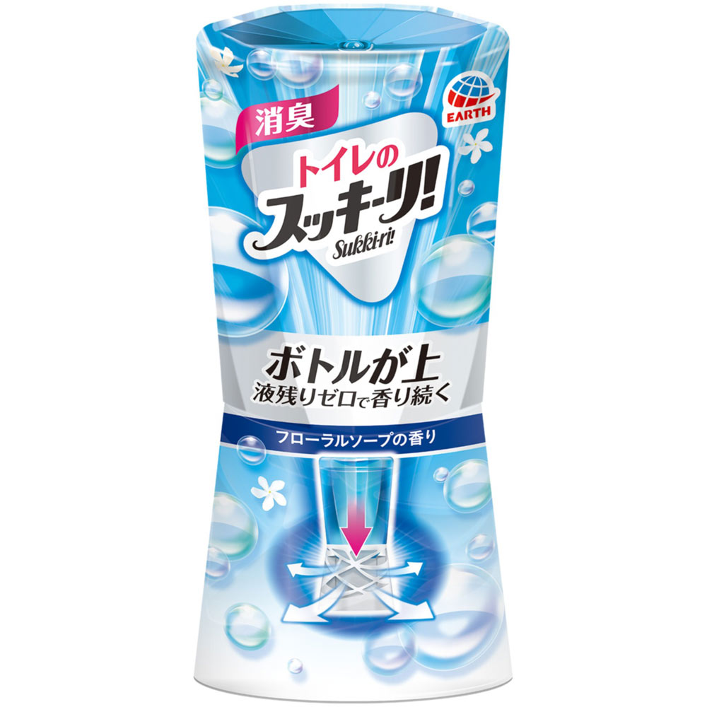 アース製薬 トイレのスッキーリ！ フローラルソープの香り トイレ芳香剤 ４００ｍｌ