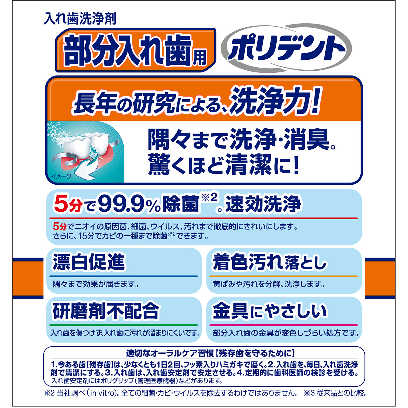 部分入れ歯用 ポリデント ４８錠 ヘイリオンジャパン