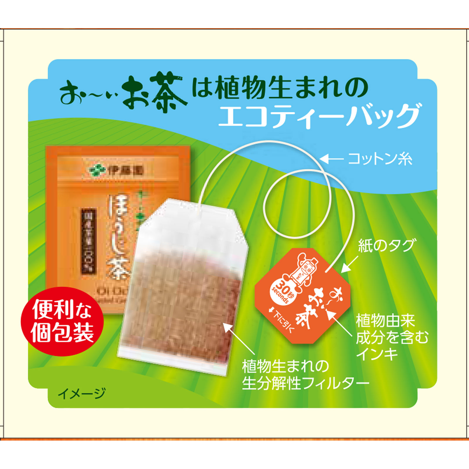 お～いお茶エコティーバッグほうじ茶 １．８ｇ×２０袋 伊藤園