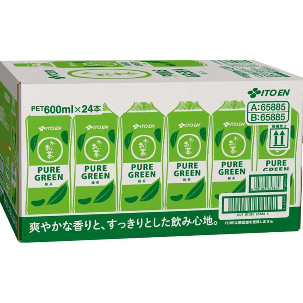 お～いお茶　ＰＵＲＥ　ＧＲＥＥＮ　ケース ６００ｍｌ×２４本 伊藤園