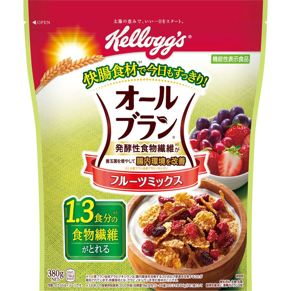オールブランフルーツミックス袋 ３８０ｇ 日本ケロッグ