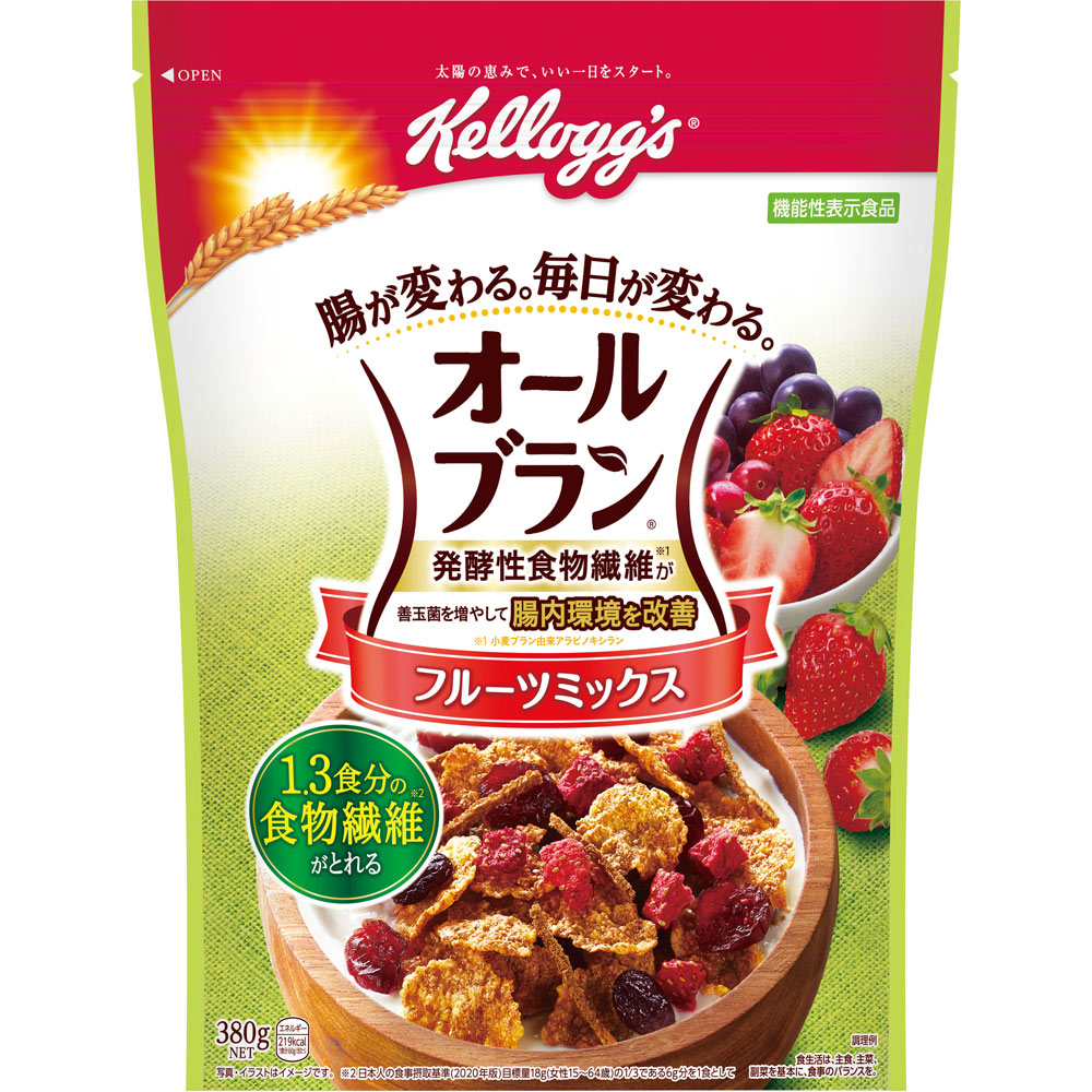 オールブランフルーツミックス袋 ３８０ｇ 日本ケロッグ