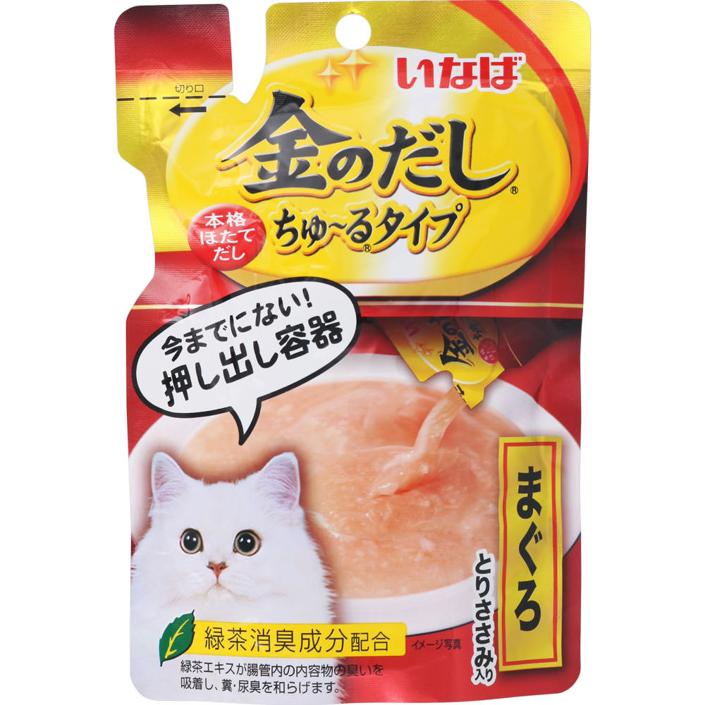 ＜金のだし ちゅ～るタイプ＞ まぐろ とりささみ入り １４０ｇ いなば食品