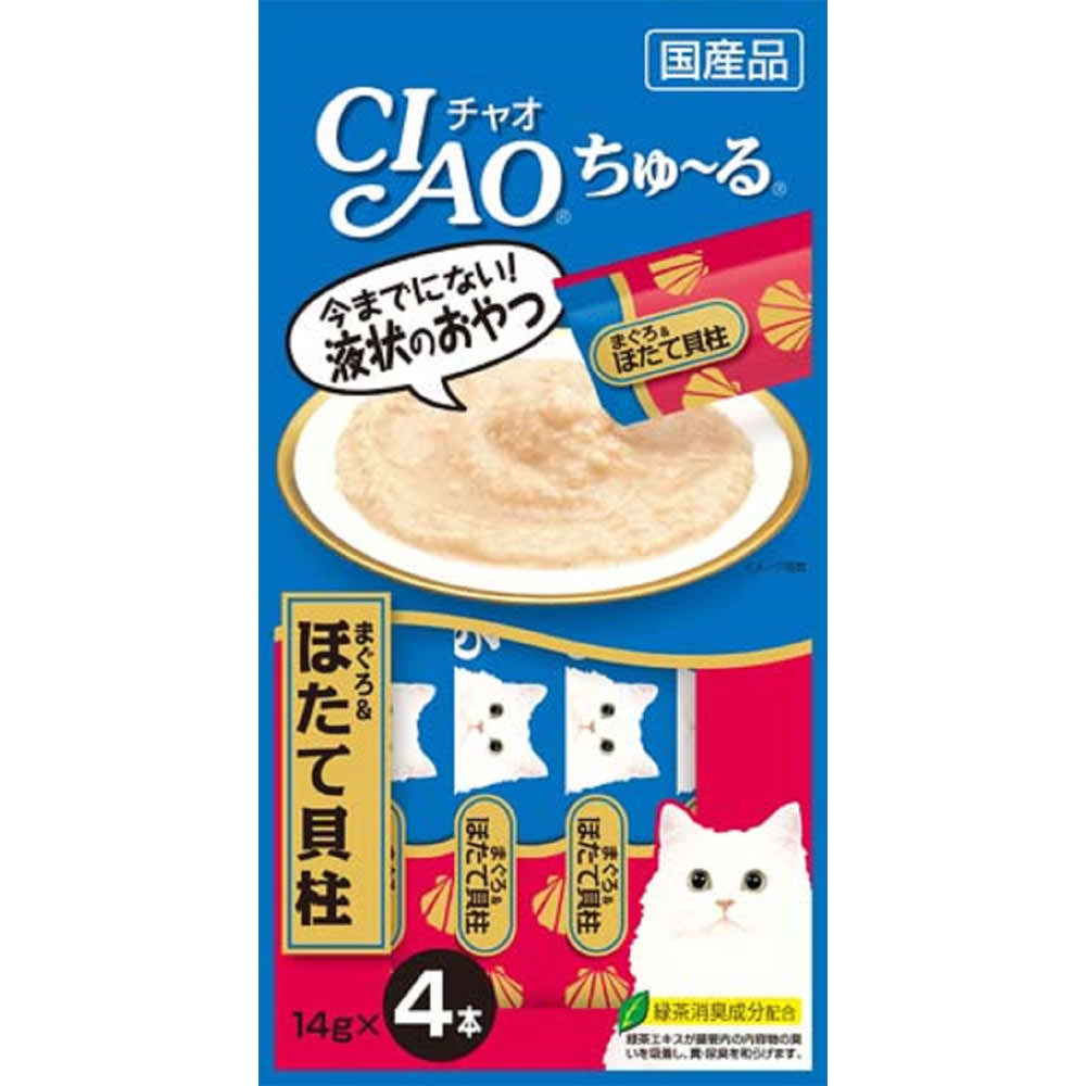 CIAO ちゅ～る まぐろ＆ほたて貝柱 １４ｇ×４ いなば食品