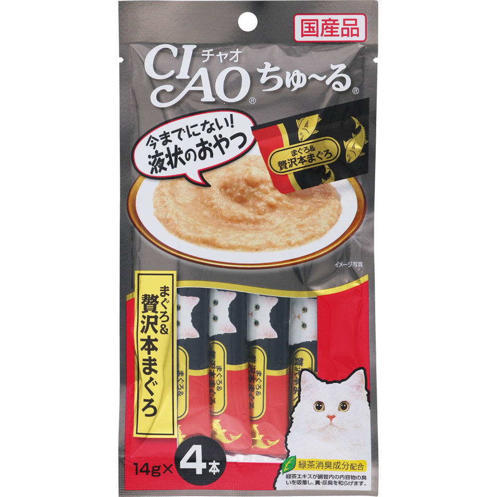 ＣＩＡＯ ちゅーる まぐろ＆贅沢本まぐろ １４ｇ×４ いなば食品