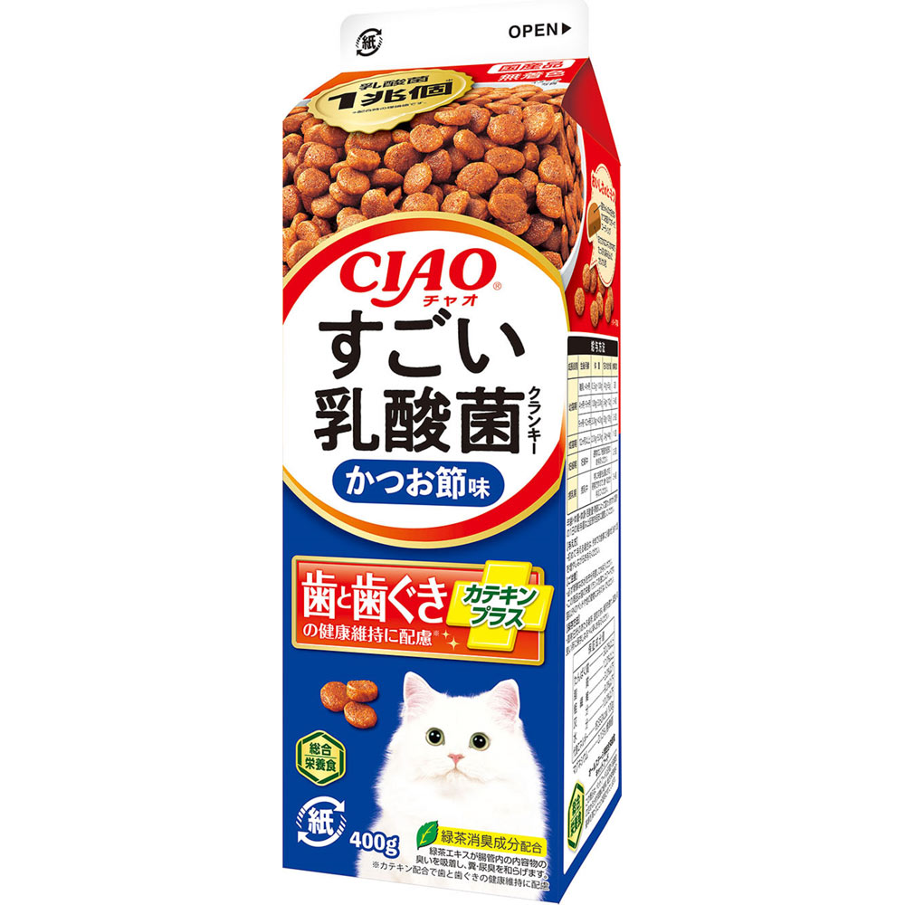 ＣＩＡＯ すごい乳酸菌クランキー牛乳パック カテキンプラスかつお節味 ４００ｇ いなば食品