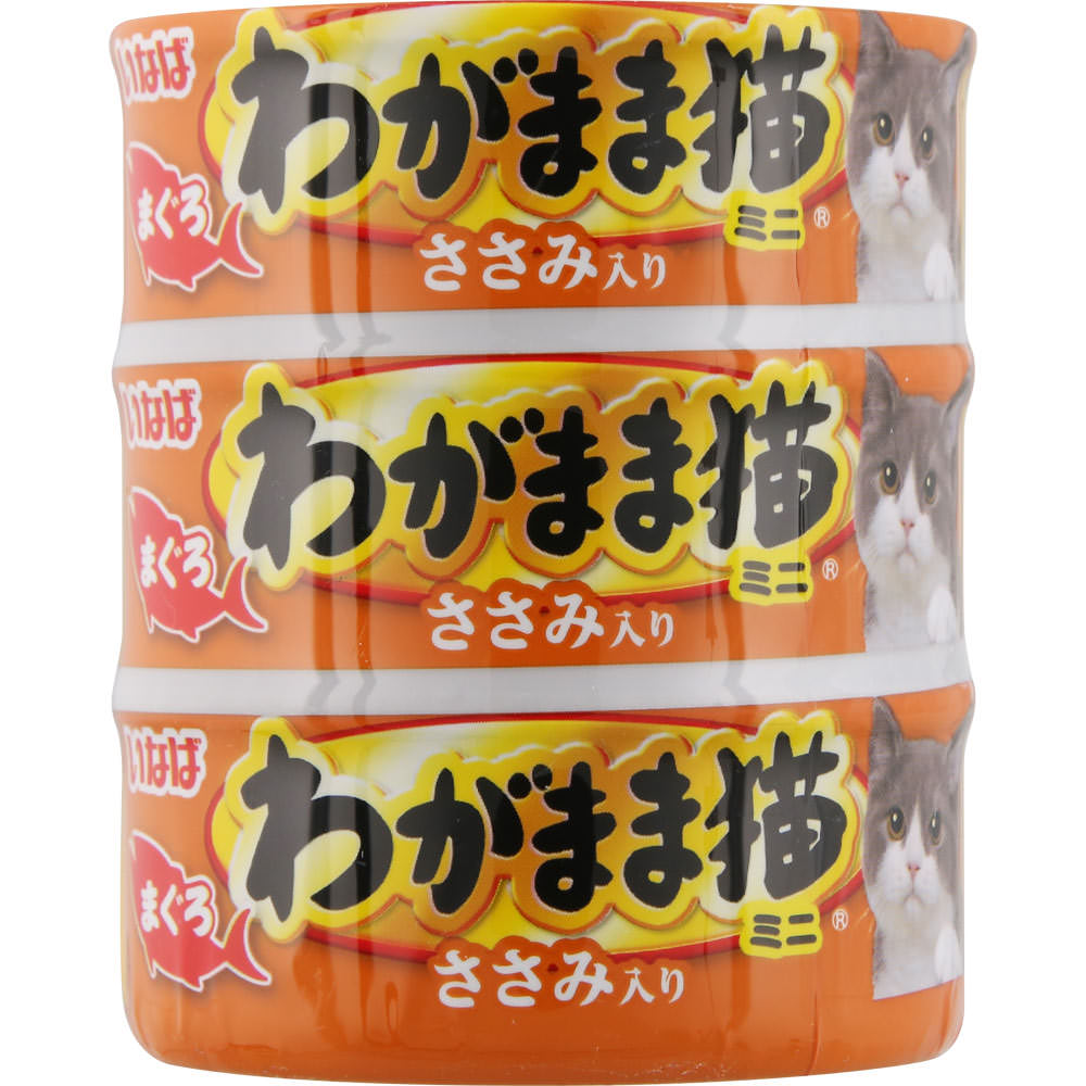 わがまま猫 まぐろ ミニ ささみ入り まぐろ ６０ｇＸ３ いなば食品