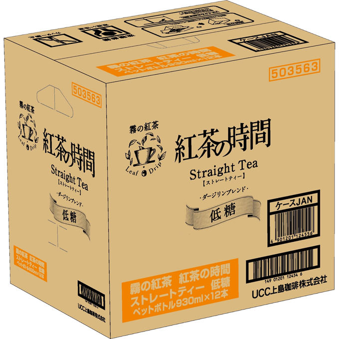 霧の紅茶 紅茶の時間 ストレートティー 低糖 ケース ９３０ｍｌ×１２ ＵＣＣ上島珈琲