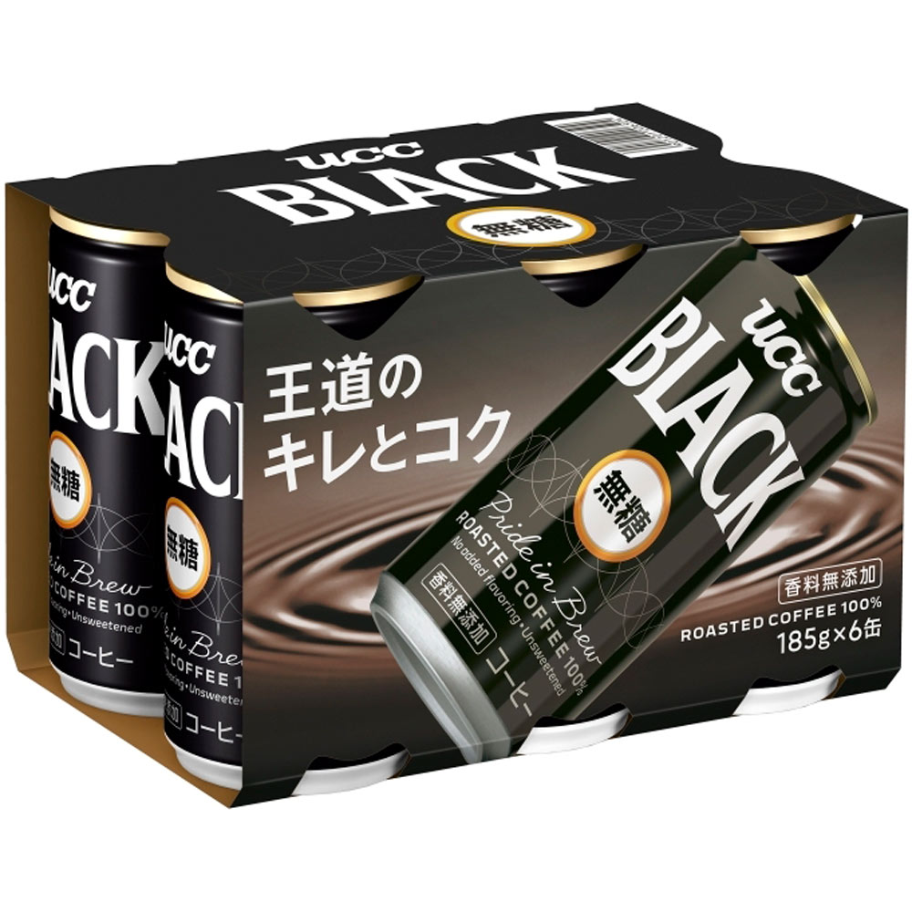 BLACK無糖 １８５ｇ×６ ＵＣＣ上島珈琲